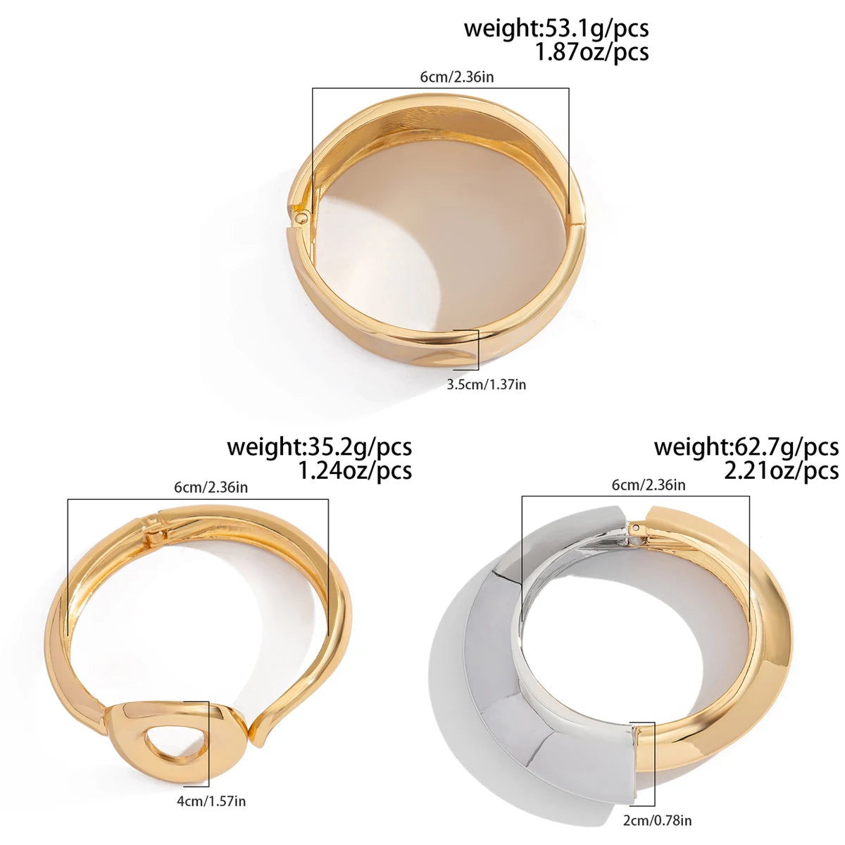 Lucia Gole – Geometric Wide Cuff Bracelet