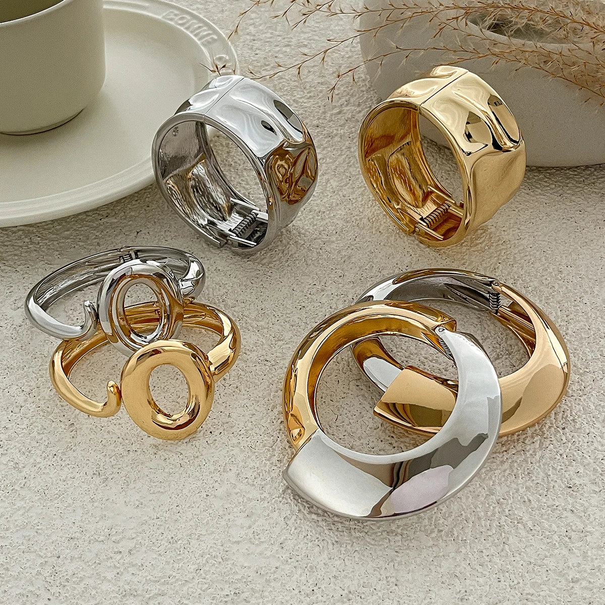 Lucia Gole – Geometric Wide Cuff Bracelet