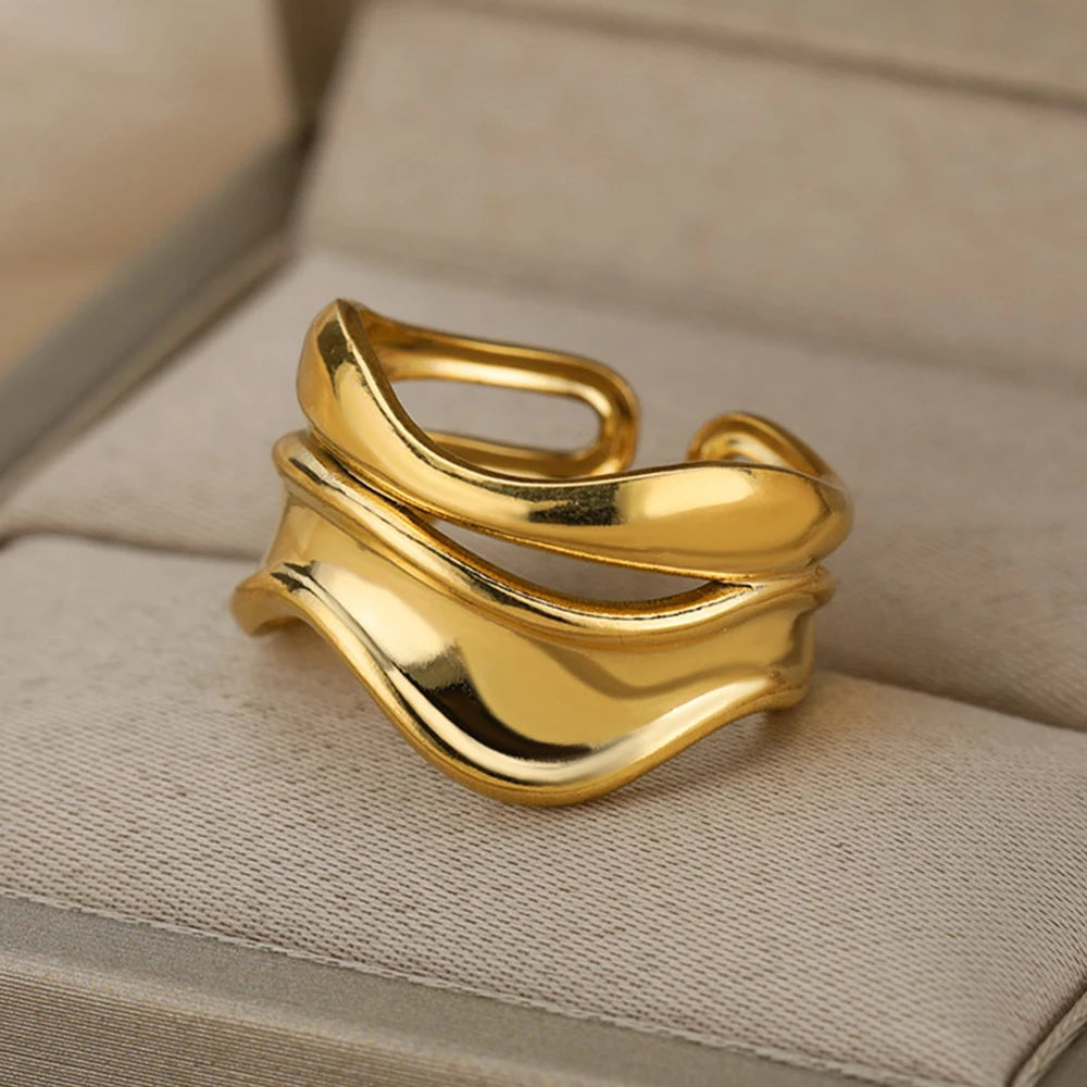 Lucia Gole Gold Stainless Steel Rings - Tarnish-Resistant
