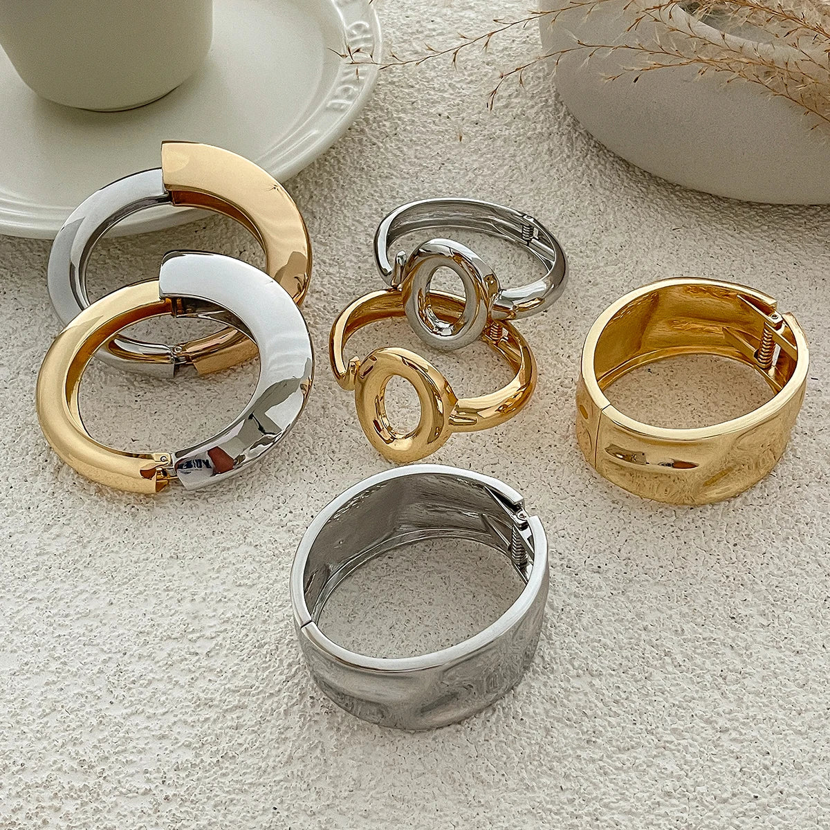 Lucia Gole – Geometric Wide Cuff Bracelet