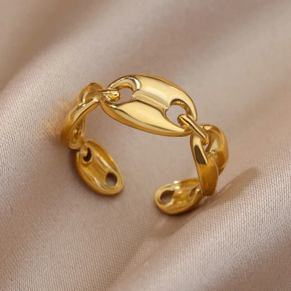 Lucia Gole Gold Stainless Steel Rings - Tarnish-Resistant
