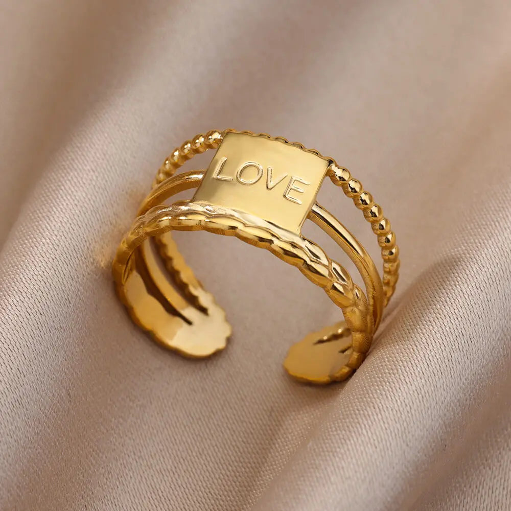 Lucia Gole Gold Stainless Steel Rings - Tarnish-Resistant