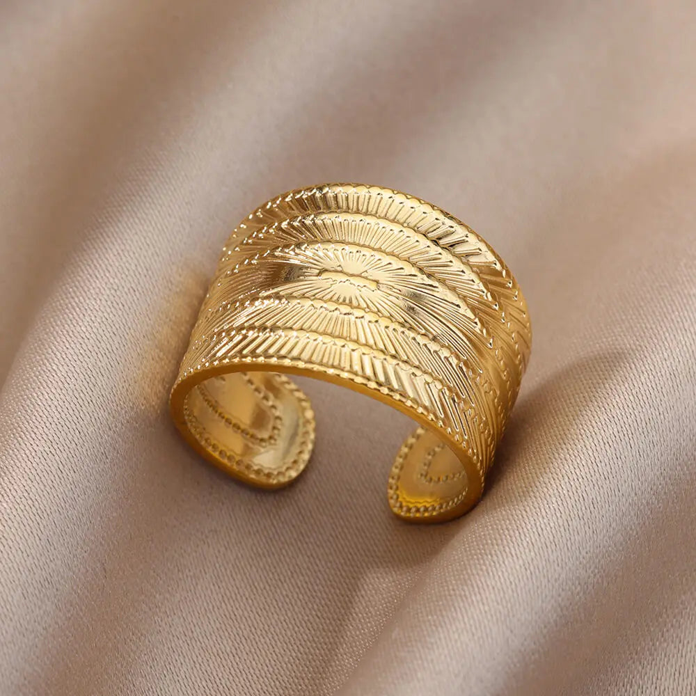 Lucia Gole Gold Stainless Steel Rings - Tarnish-Resistant