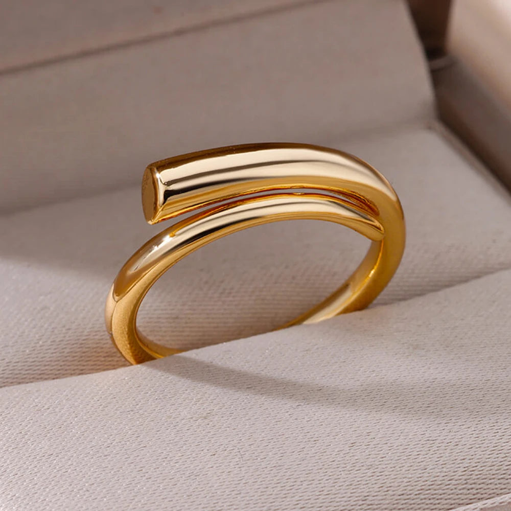 Lucia Gole Gold Stainless Steel Rings - Tarnish-Resistant