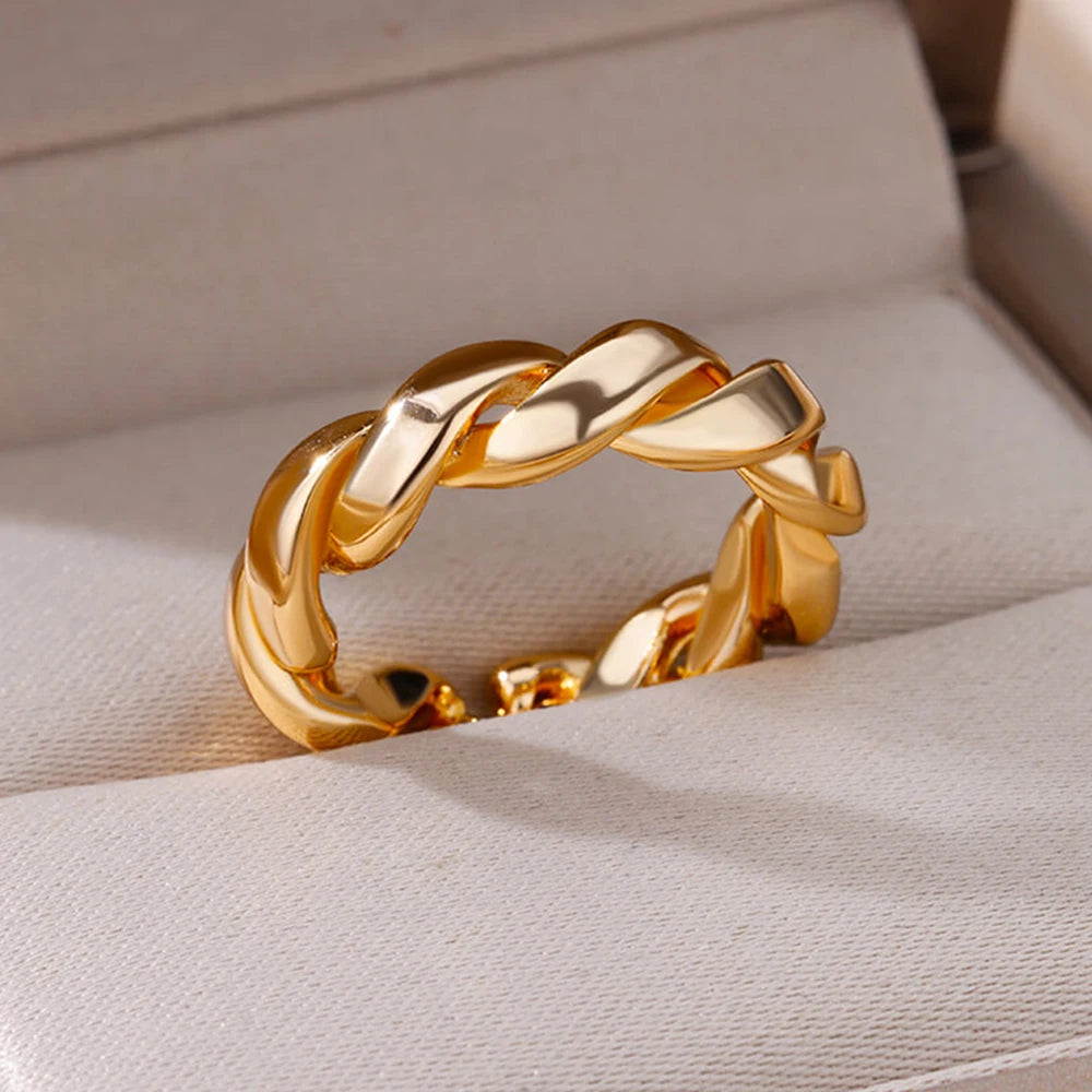Lucia Gole Gold Stainless Steel Rings - Tarnish-Resistant