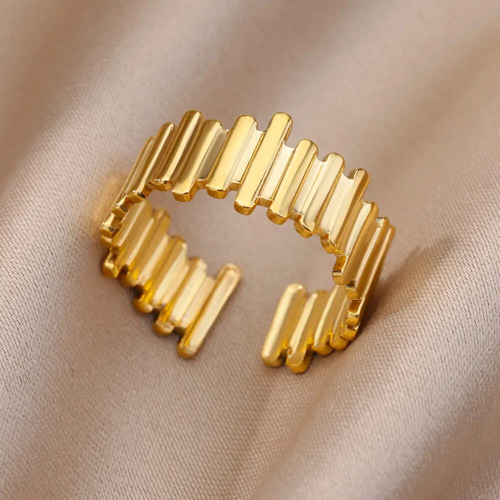 Lucia Gole Gold Stainless Steel Rings - Tarnish-Resistant