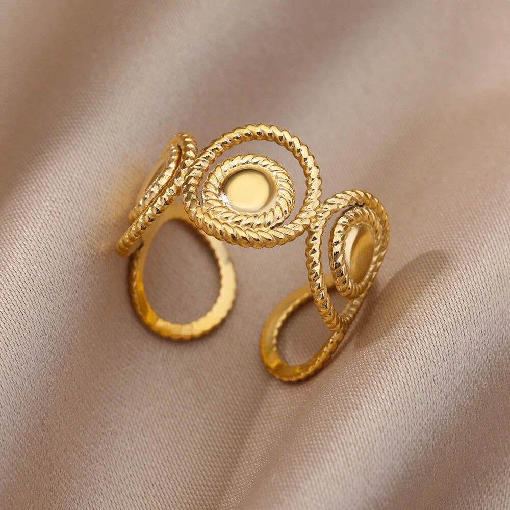 Lucia Gole Gold Stainless Steel Rings - Tarnish-Resistant