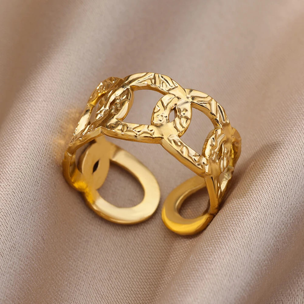 Lucia Gole Gold Stainless Steel Rings - Tarnish-Resistant