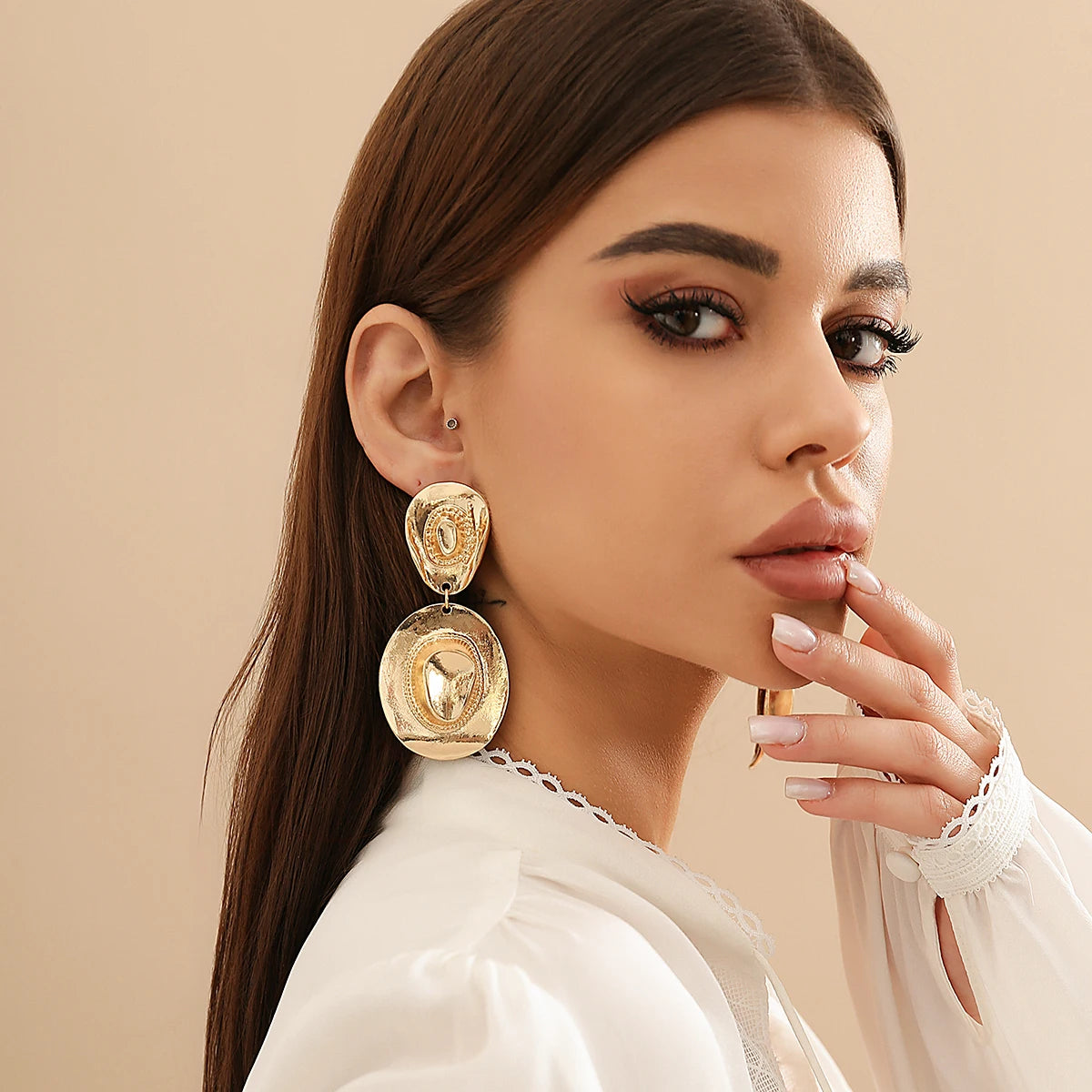 Lucia Gole โ Layered Big Hat Pendant Drop Earrings