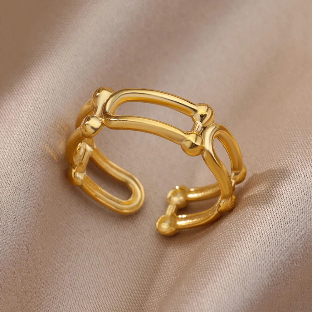 Lucia Gole Gold Stainless Steel Rings - Tarnish-Resistant