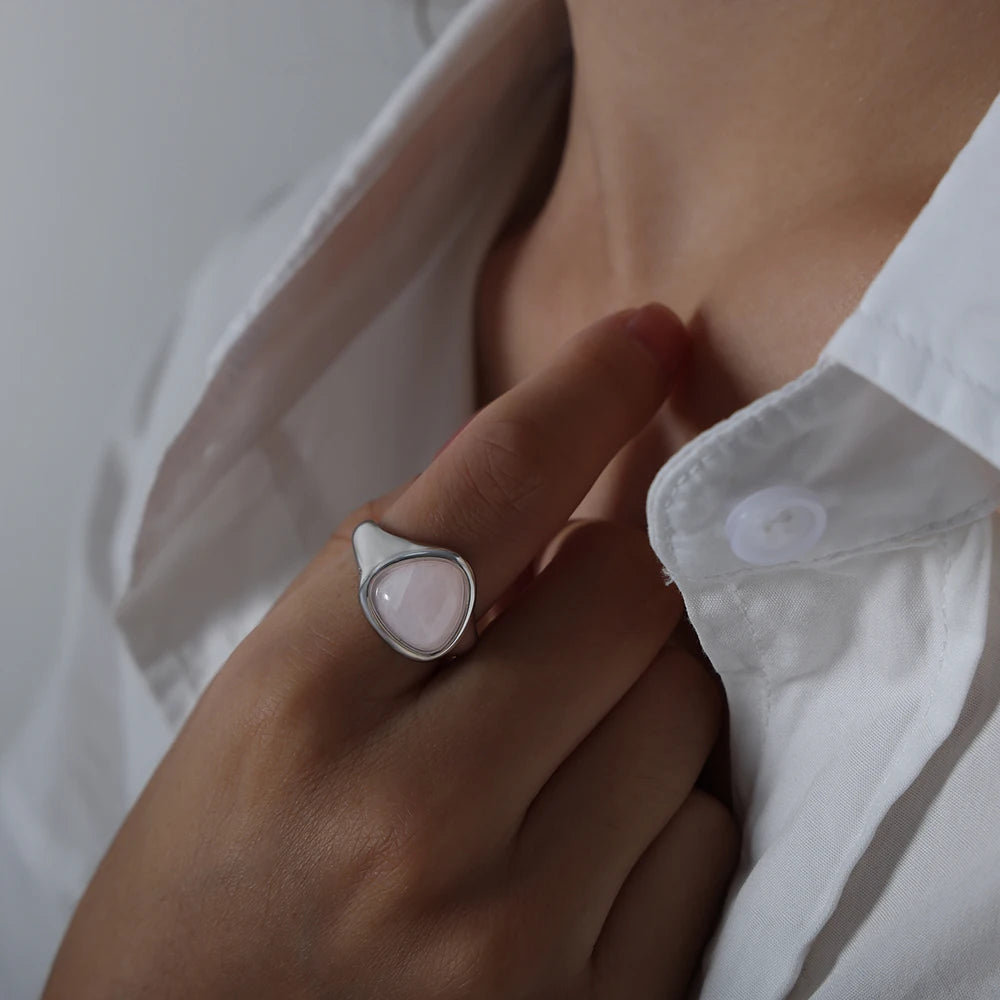 Lucia Gole - Teardrop Stone Signet Ring