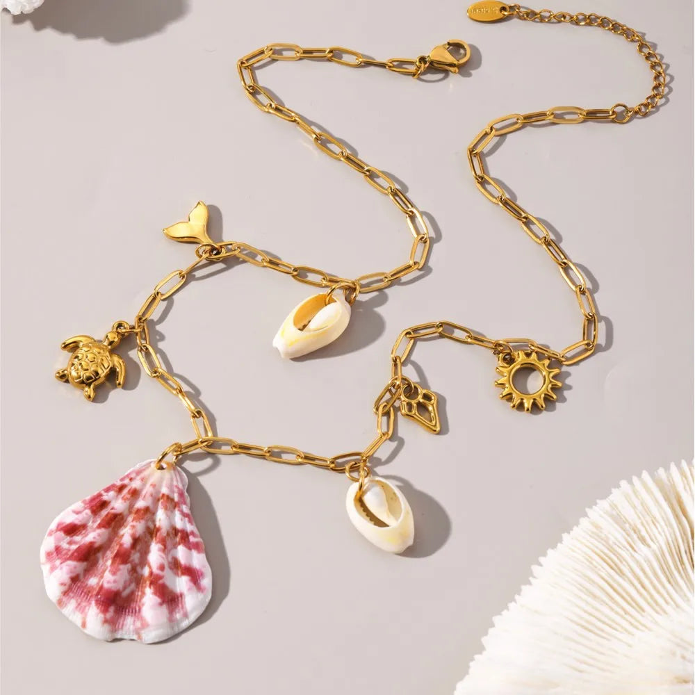 Lucia Gole Layered Seashell Charm Necklace