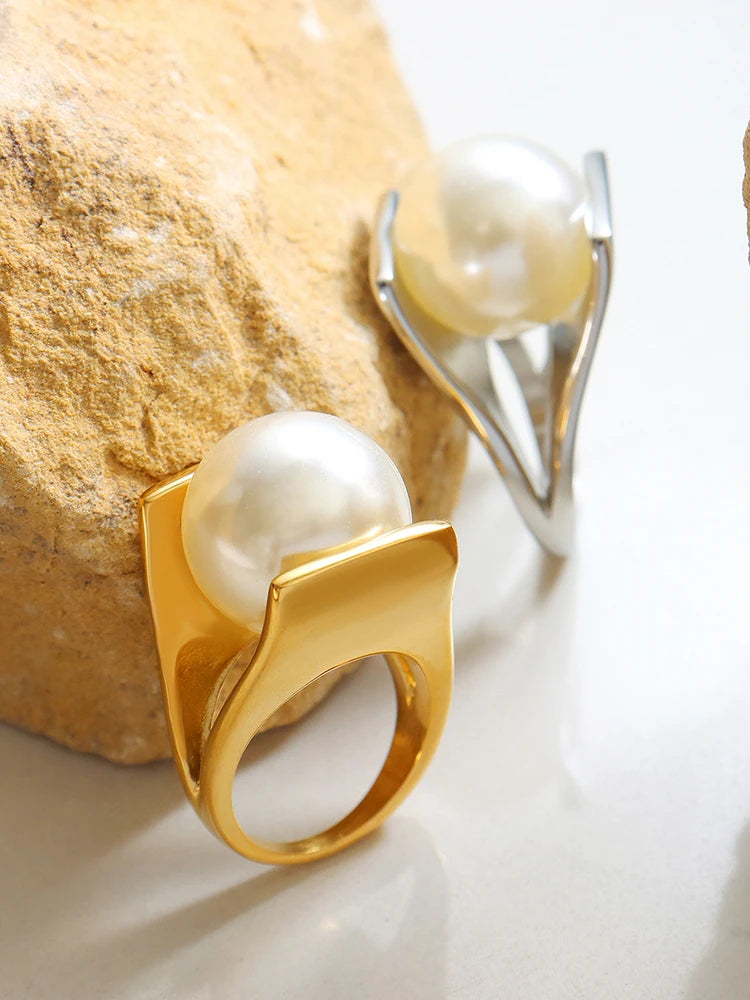 Lucia Gole Bold Pearl Statement Ring