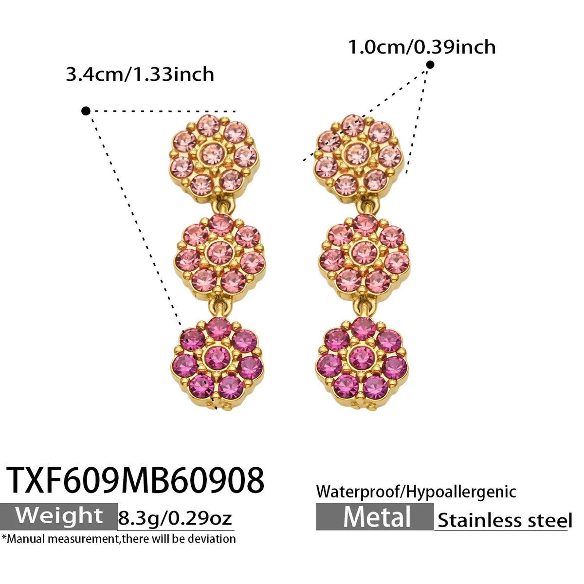 Lucia Gole Multicolour Crystal Flower Jewellery Set