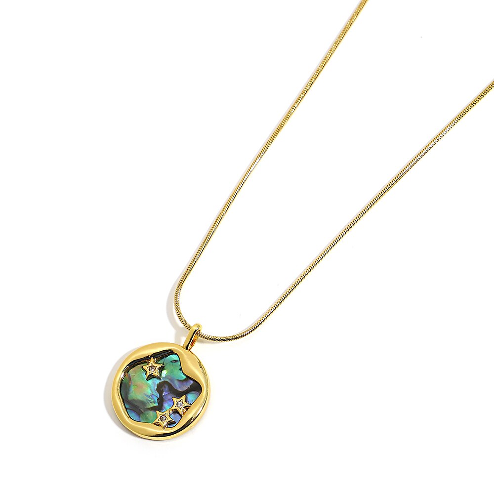 Lucia Gole: Vintage Abalone Shell Pendant Necklace - Lucia Gole