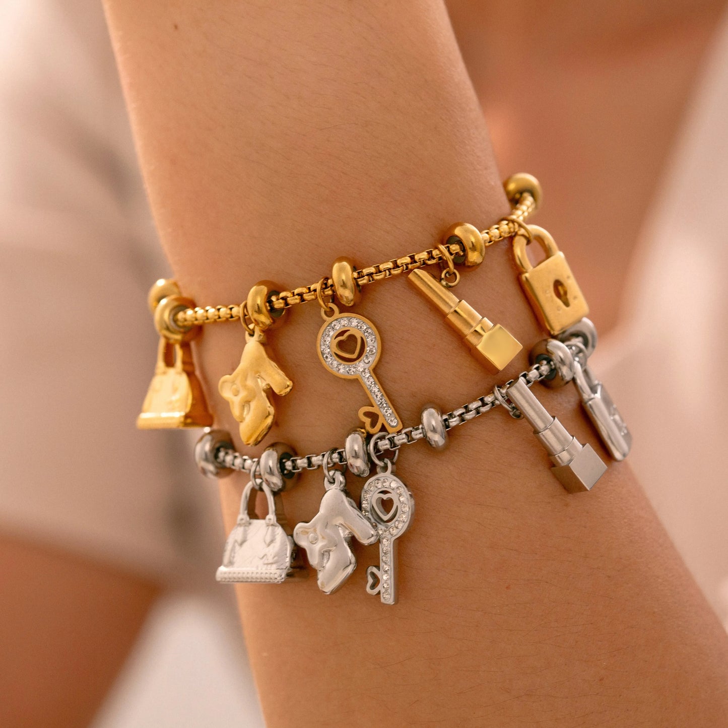 Lucia Gole - Lock & Key Charm Bracelet