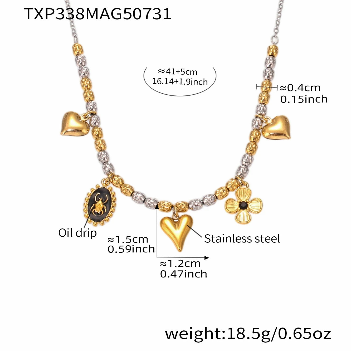 Lucia Gole Layered Gold Charm Necklace & Bracelet Set