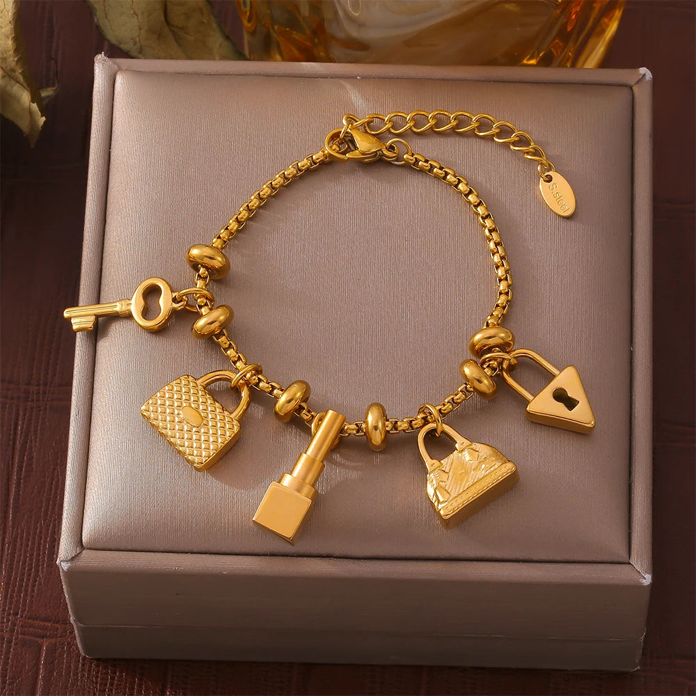 Lucia Gole - Lock & Key Charm Bracelet
