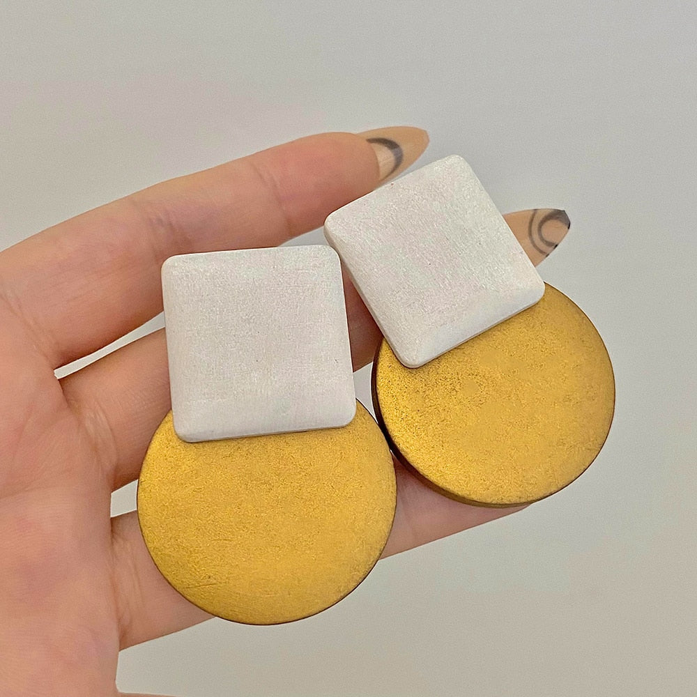 Lucia Gole: Handmade Geometric Dangle Earrings - Lucia Gole