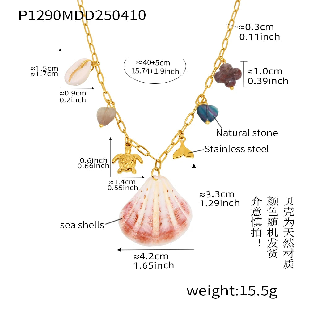 Lucia Gole Layered Seashell Charm Necklace