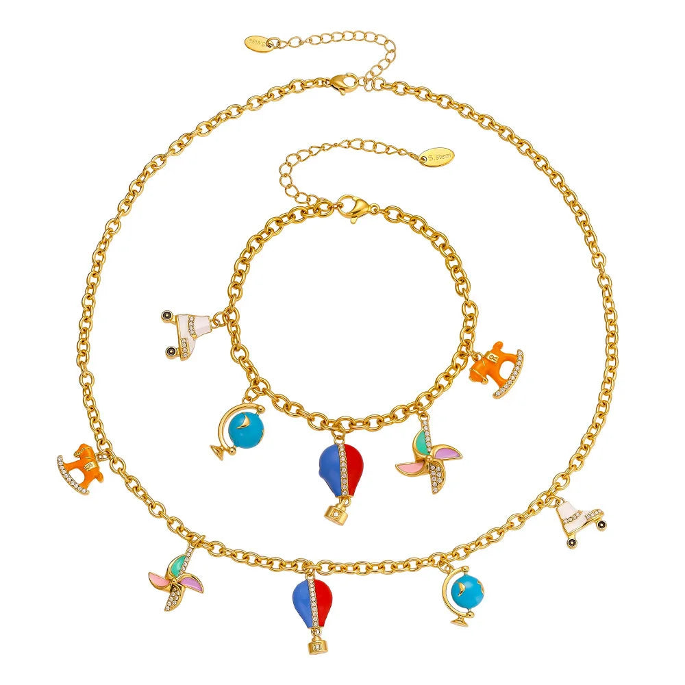 Lucia Gole - Charm Bracelet & Necklace Set