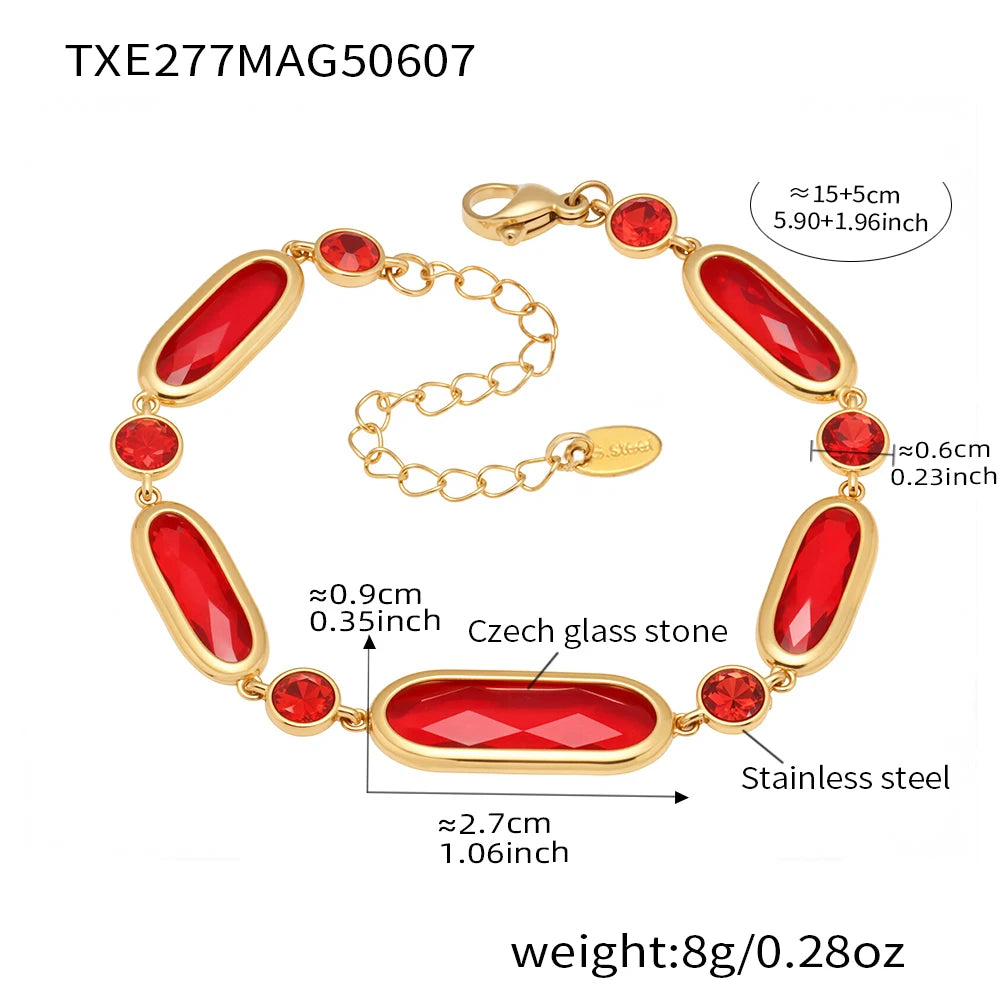 Lucia Gole - Multi-Color Faceted Czech Crystal Glass Bracelet