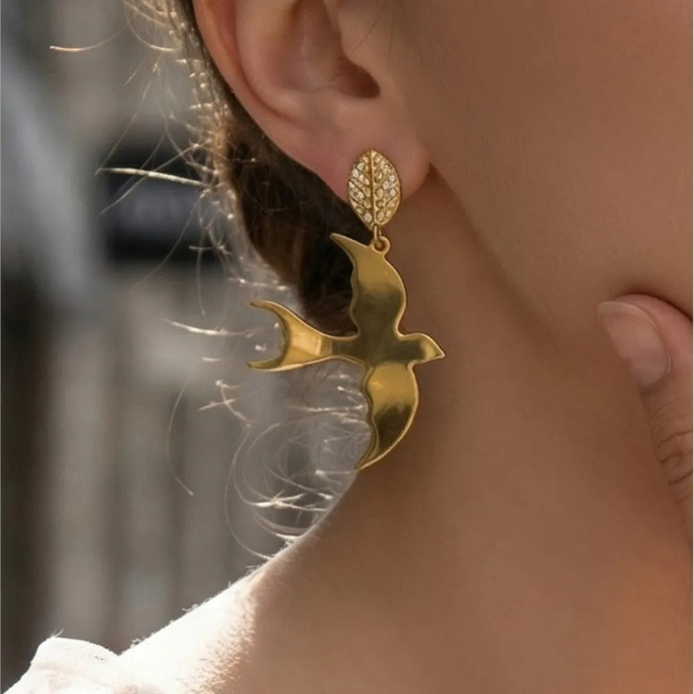 Lucia Gole - Bird Drop Earrings