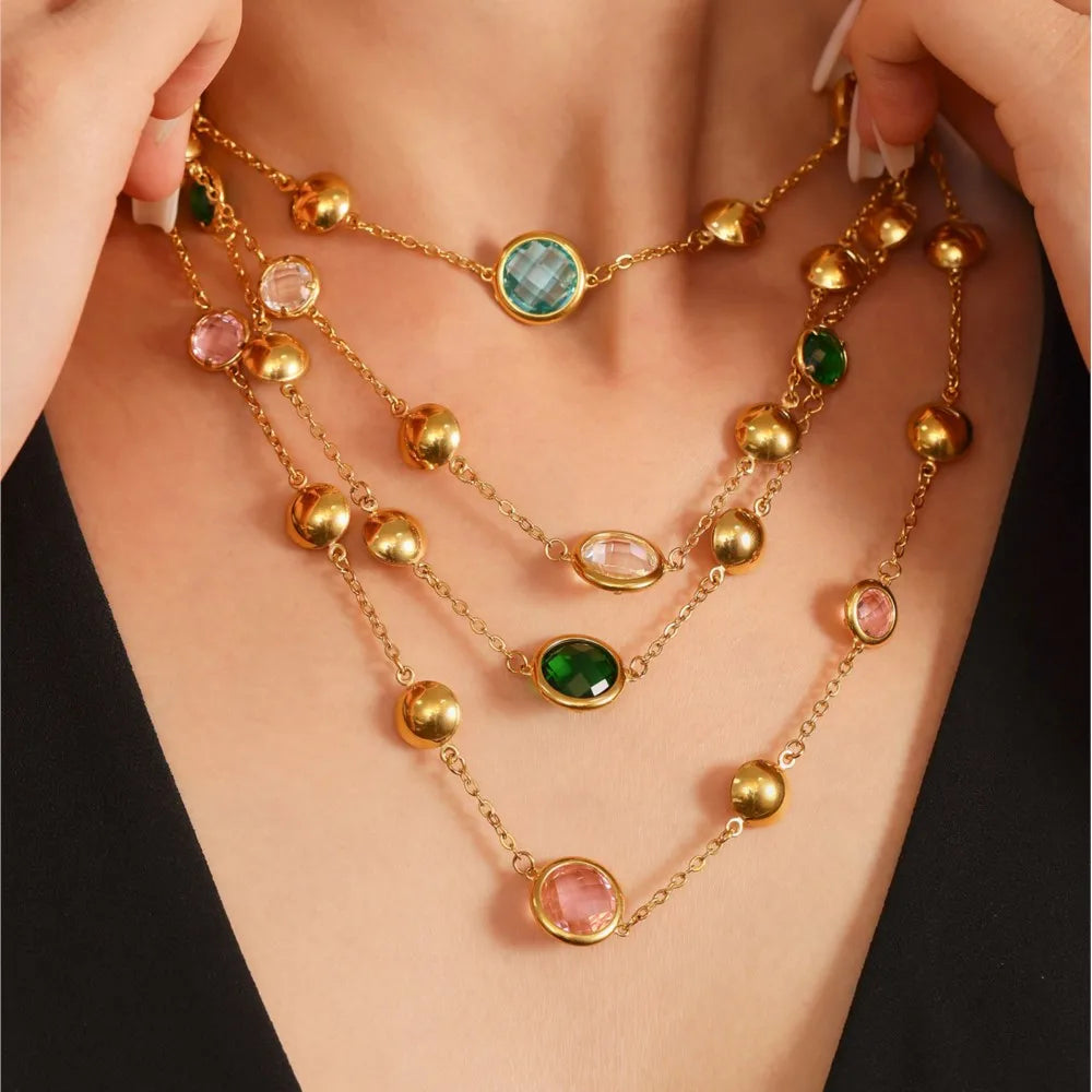 Lucia Gole-Crystal Necklace & Bracelet