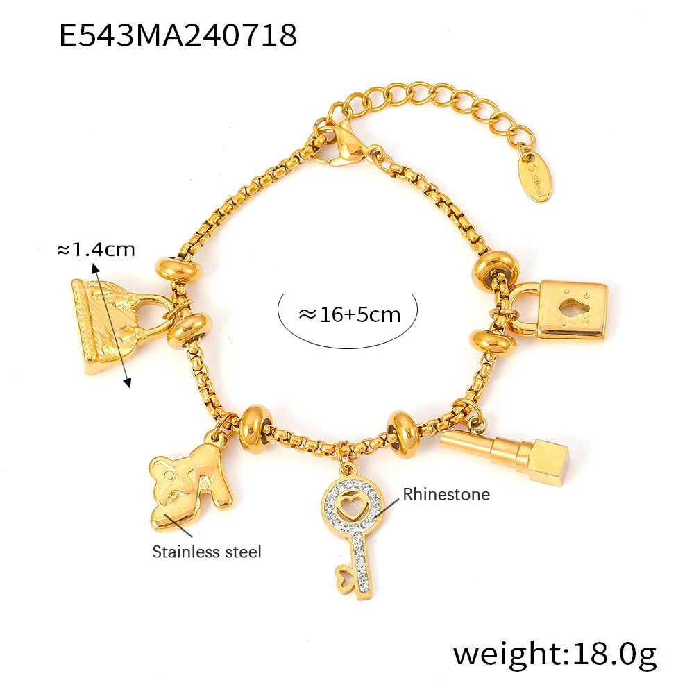 Lucia Gole - Lock & Key Charm Bracelet