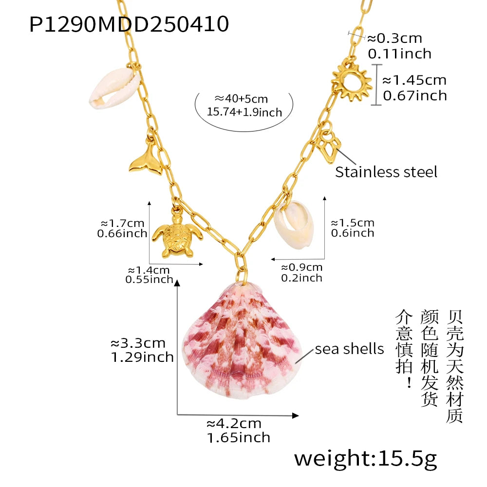 Lucia Gole Layered Seashell Charm Necklace