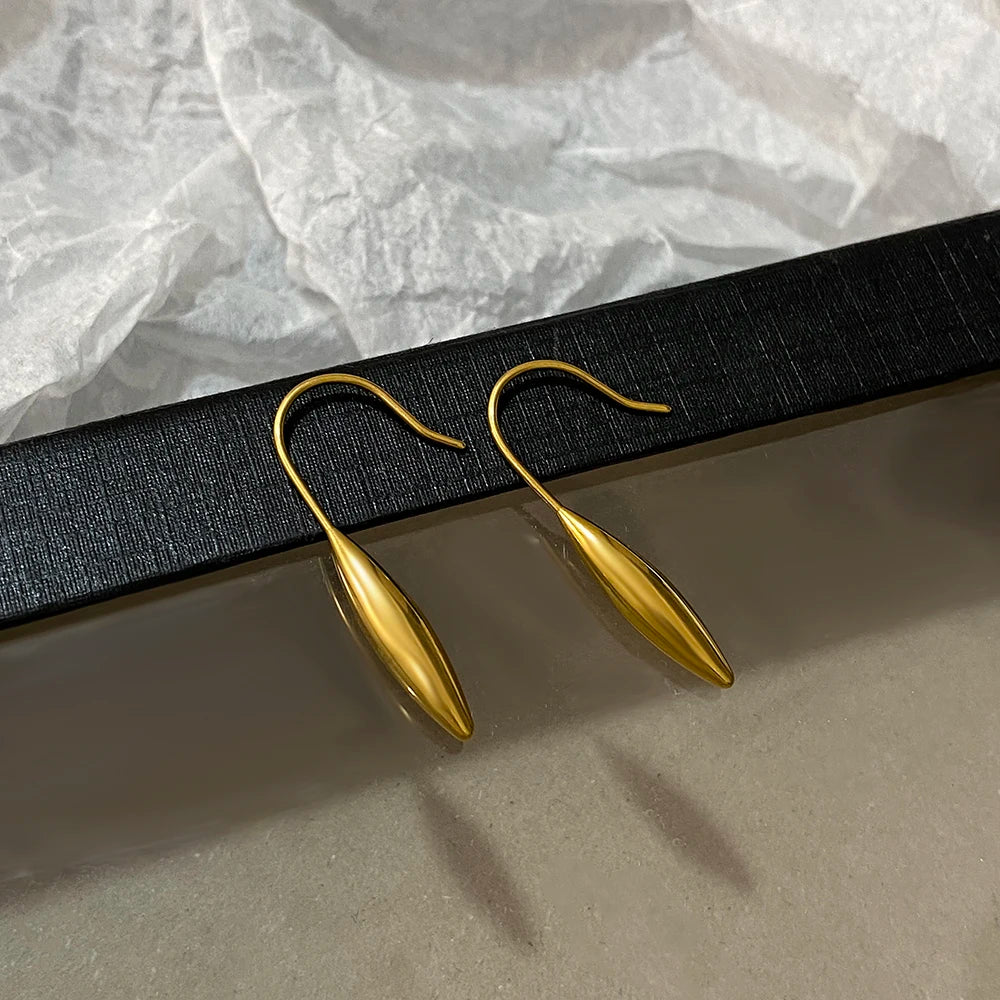 Lucia Gole: Minimalist Waterdrop Hook Earrings