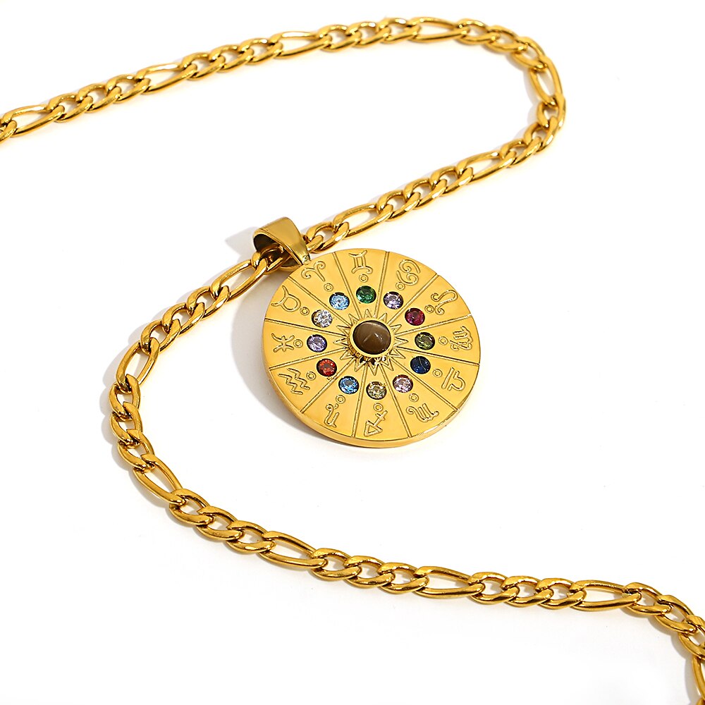 Lucia Gole: Constellation Round Pendant Necklace - Lucia Gole