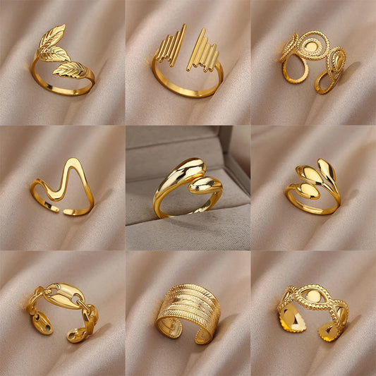 Lucia Gole Gold Stainless Steel Rings - Tarnish-Resistant