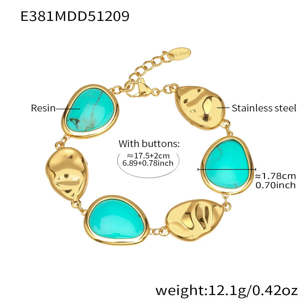 Lucia Gole - Multi-color Resin Beads Chain Bracelet