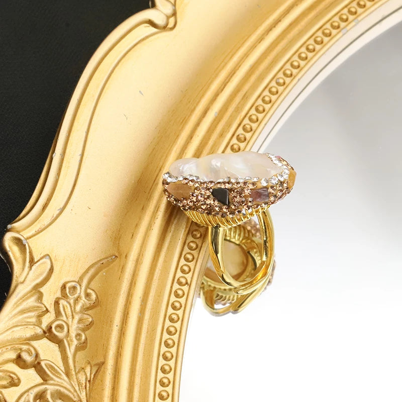 Lucia Gole - Baroque Shaped Jewelry Set (Necklace, Earrings, & Ring)