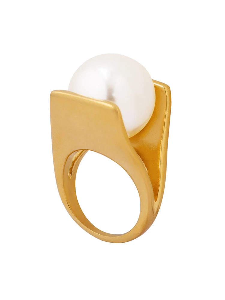 Lucia Gole Bold Pearl Statement Ring