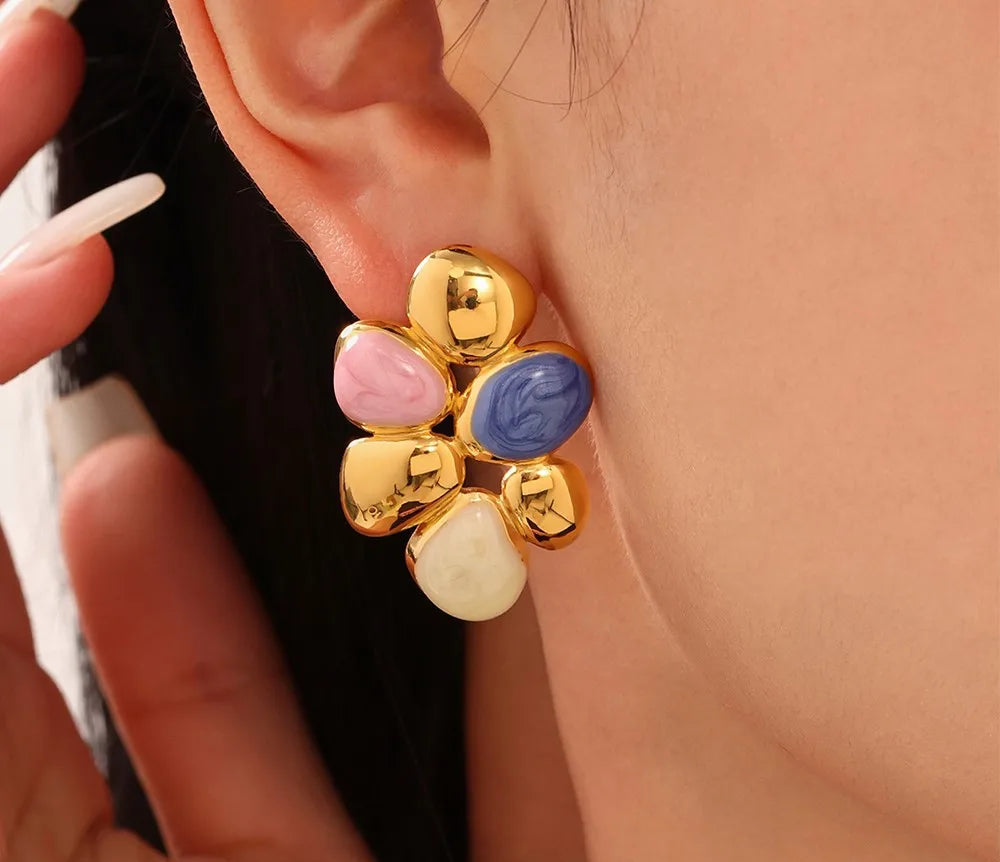 Lucia Gole - Colourful Resin Stud Earrings
