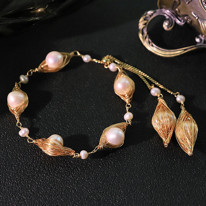 Lucia Gole Pearl Cage Bracelet