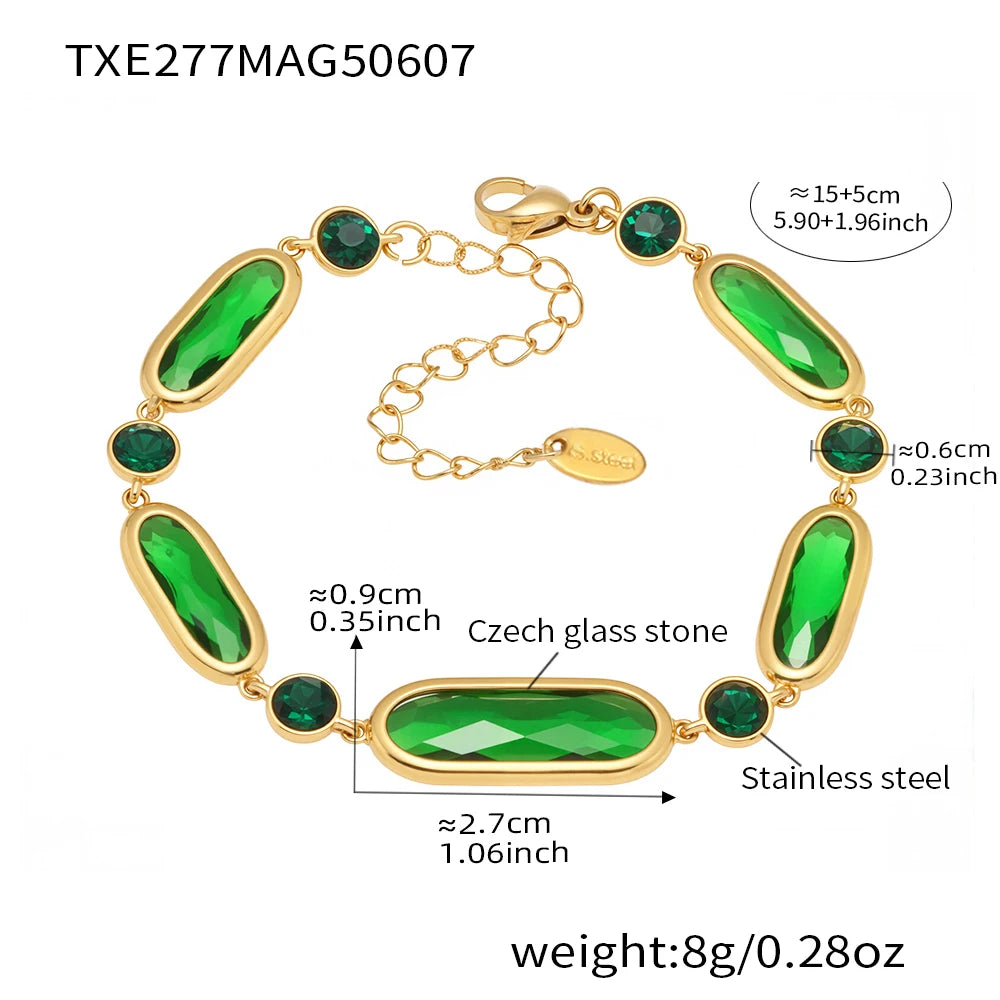 Lucia Gole - Multi-Color Faceted Czech Crystal Glass Bracelet