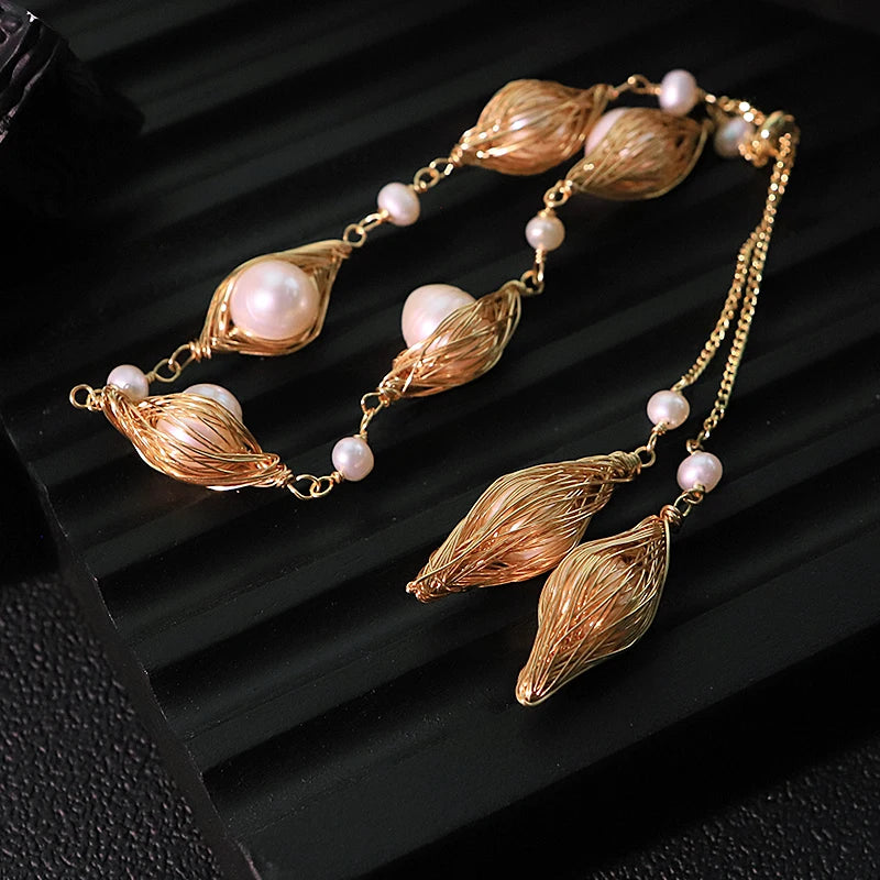 Lucia Gole Pearl Cage Bracelet