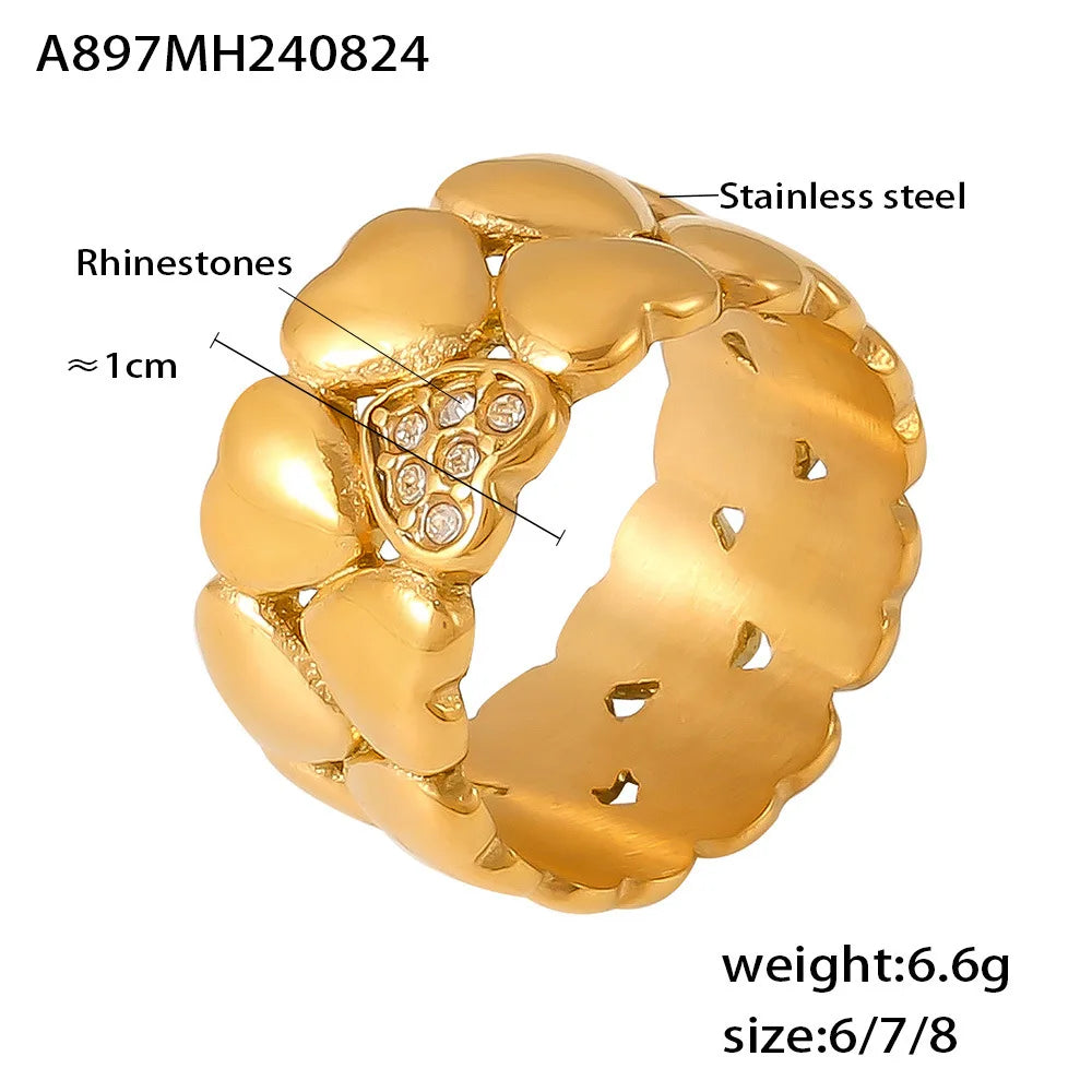 Lucia Gole Multi Heart Ring