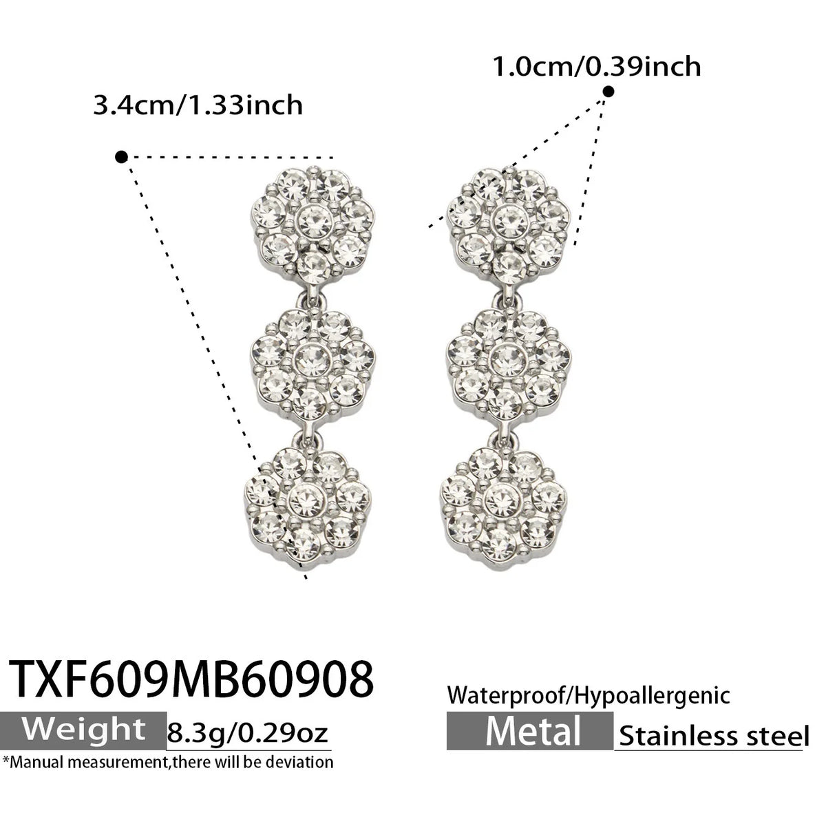 Lucia Gole Multicolour Crystal Flower Jewellery Set