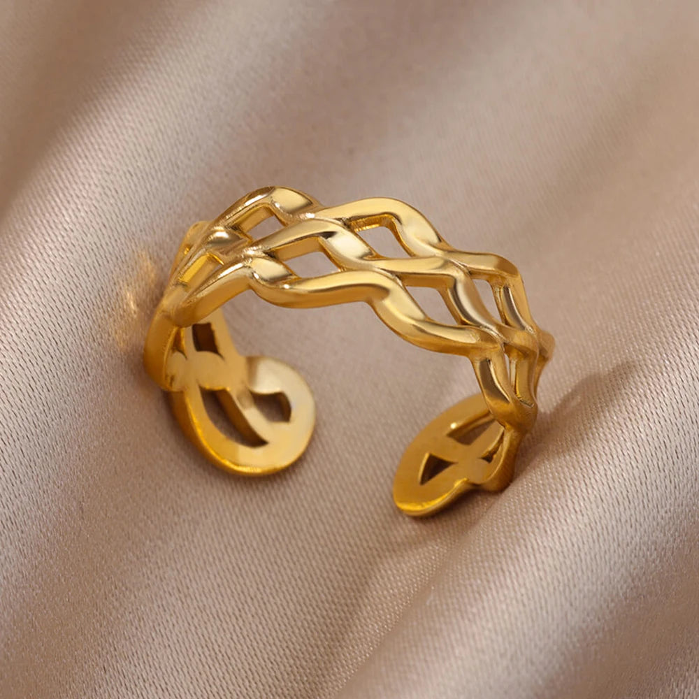Lucia Gole Gold Stainless Steel Rings - Tarnish-Resistant