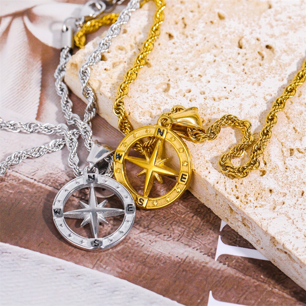 Lucia Gole Vintage Sailing Travel Compass Pendant Necklace - Lucia Gole