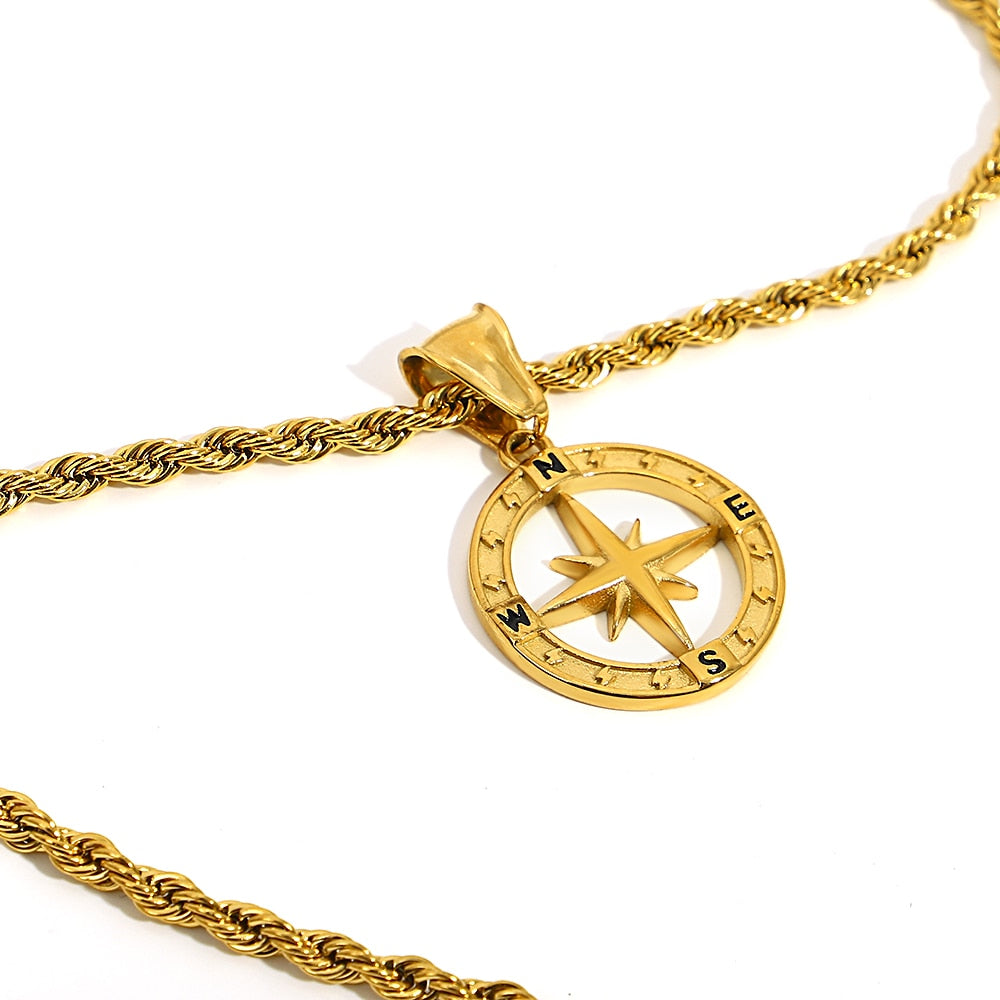 Lucia Gole Vintage Sailing Travel Compass Pendant Necklace - Lucia Gole