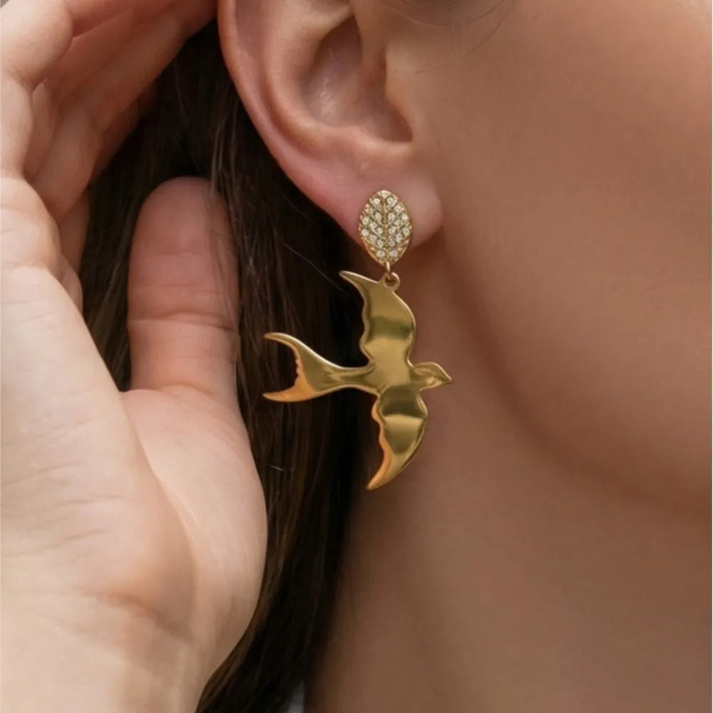Lucia Gole - Bird Drop Earrings