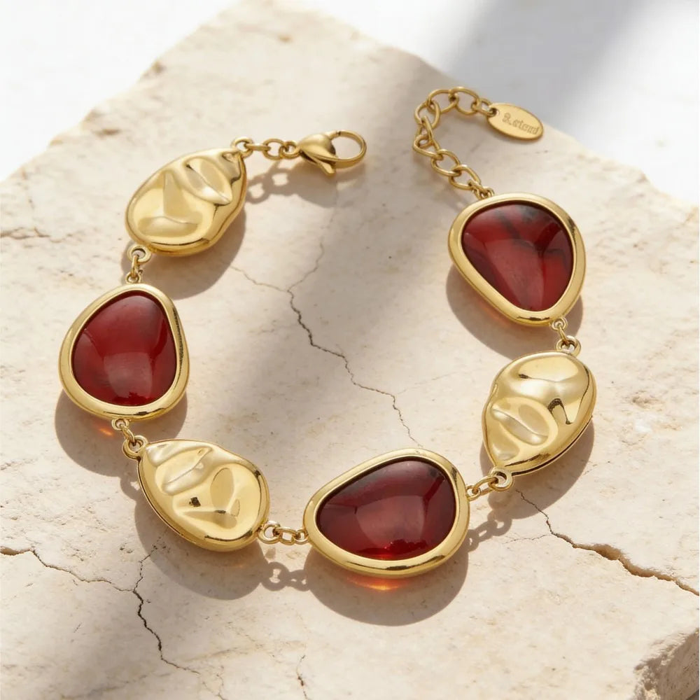 Lucia Gole - Multi-color Resin Beads Chain Bracelet