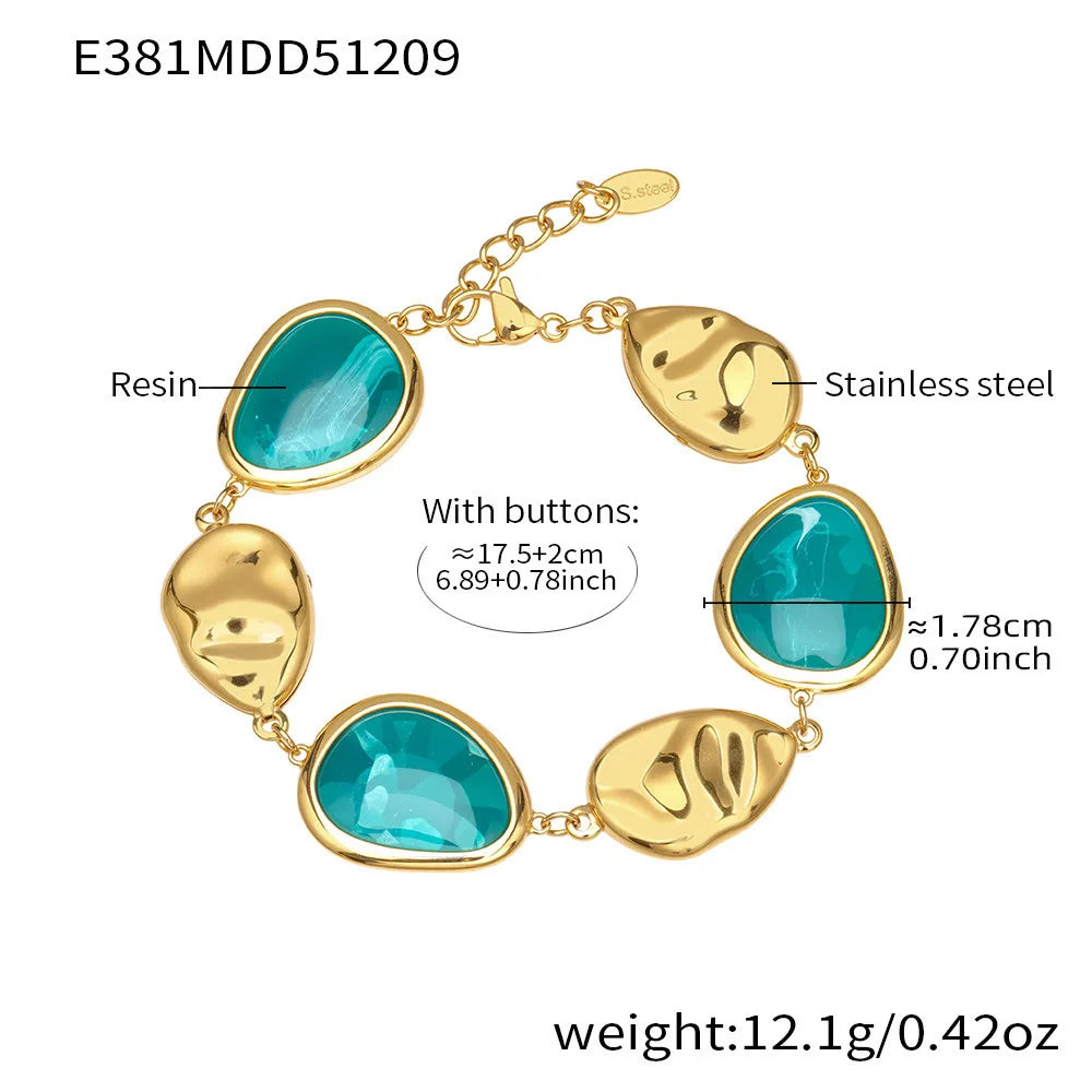 Lucia Gole - Multi-color Resin Beads Chain Bracelet