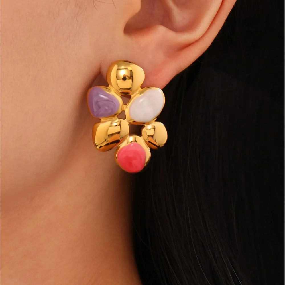 Lucia Gole - Colourful Resin Stud Earrings
