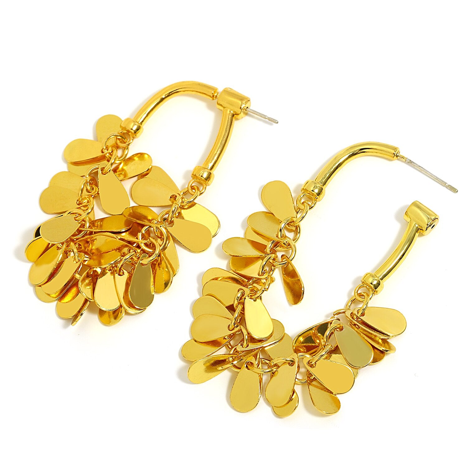 Lucia Gole: Fashion Water Drop Sequins Tassel Earrings - Lucia Gole